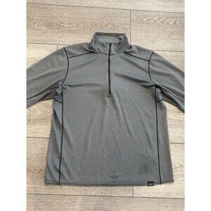Patagonia Capilene Polartec Mens Large Grey Midweight Base Layer Pullover Zip